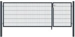 Home Deluxe - Doppelfl&uuml;gel Gartentor ADITUS - Anthrazit, 140 x 350 cm - inkl....