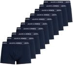 JACK & JONES Herren Jacsolid Trunks 10 Packs Boxershorts, Navy Blazer/Detail:Navy