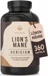 TRUE NATURE Lions Mane | Hericium | 360 Kapseln, 2000mg pro Tag (30:1) |...