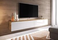 Das Moderne Lowboard 180 cm, Wotan Eiche, 6 Farben, mit oder ohne LED,...
