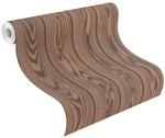 Rasch Tapete 499537 - Vliestapete in Dunkelbraun mit Holzoptik, Eiche, Holz-Maserung,