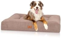 Knuffelwuff orthop&auml;disches Hundebett aus kuscheligem Velours mit Handwebcharakter