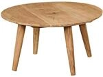 Wohnling Couchtisch BOHA Massivholz Akazie, Wohnzimmertisch rund &Oslash;75 x 40 cm,