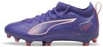 Puma Unisex Youth Ultra 5 Match FG/AG JR Soccer Shoe, Lapis Lazuli-Puma White-Sunset