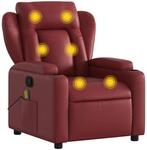 vidaXL Massagesessel Weinrot Kunstleder