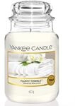Yankee Candle Duftkerze im Glas (gro&szlig;) | Fluffy Towels | Kerze mit langer Brenndauer