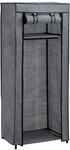 axentia Kleiderschrank Sofia Grau/Schwarz [ca. 60 x 148 x 45 cm ] - Garderobe mit