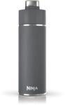 Ninja Thirsti Edelstahl-Wasserflasche & Thermobecher, 530 ml, Grau | Auslaufsicherer