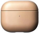 Nomad Airpods V3 Case Natural Schutzh&uuml;lle aus Echtleder f&uuml;r AirPods 3. Gen in Beige