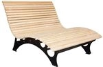 Home Deluxe Wellenholzliege/Waldsofa Taiga - 150 cm I Waldsofa Wellenholzliege