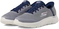Skechers Go Walk Flex-New World Sneaker f&uuml;r Herren, Grau/Marineblau, 39.5 EU