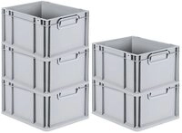 PROREGAL SuperSparSet 5x Eurobox NextGen Economy | Griffe geschlossen |HxBxT