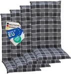 NYVI Gartenstuhl Auflagen Hochlehner 4er Set Barcelona - UV-Best&auml;ndig,...