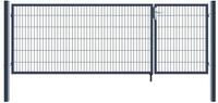 Home Deluxe - Doppelfl&uuml;gel Gartentor ADITUS - Anthrazit, 120 x 350 cm - inkl....