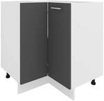VCM K&uuml;chenunterschrank 76x76x82 cm 1 T&uuml;r 2 F&auml;cher Modern | Bodennaher...