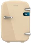Cecotec Mini-K&uuml;hlschrank Bolero MiniCooling 4L Havanna Cream, Betrieb mit 12V-220V,