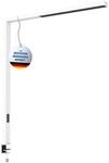 MAUL LED Schreibtischlampe MAULsirius wei&szlig; dimmbar mit Klemmfu&szlig; 120 cm