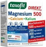 taxofit Magnesium 500 + Calcium + Kalium Direkt | Granulat | F&uuml;r Muskeln,