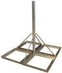 Premium X Flachdachst&auml;nder Deluxe 4X 50x50cm Stahl 1,2m Mast 60mm SAT