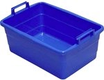 Wanne eckig 62 cm/45l blau hochstehende Griffe
