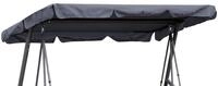 QUICK STAR Hollywoodschaukel Dachbezug 200 x 145 cm Grau Wasserdicht | Universal