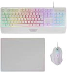 MARSGAMING MCP124, 3in1 Gaming Combo, Ergonomische H-Mech LED RGB Tastatur, RGB Maus
