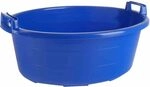 65 cm/40 Liter ovaler Beh&auml;lter blau mit erh&ouml;hten Griffen
