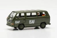 Herpa Modellauto VW T3 Bus ISAF, Miniatur im Ma&szlig;stab 1:87, Sammlerst&uuml;ck, Made in