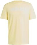 adidas Herren Essentials Single Jersey Linear Embroidered Logo Tee, Almost Yellow