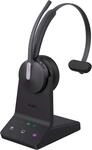 Yealink WH64 DECT und Bluetooth Mono UC Zoom Kabelloses Headset, 185 m Reichweite,