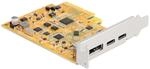 DeLOCK USB-Controller PCIe x4 Karte zu 1x EXT. USB-C 10 Gbit/s B. + 1x extern...