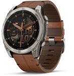 Garmin Fenix 8&ndash;51 mm, AMOLED, Saphir, blankes Titan, Schwarz mit