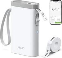 Nelko Etikettendrucker,Bluetooth P21 Selbstklebendes Etikettierger&auml;t Wei&szlig;