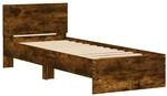 vidaXL Bettgestell mit Kopfteil R&auml;uchereiche 90x190 cm Holzwerkstoff