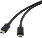Renkforce USB-Kabel USB 3.2 Gen2x2 USB-C&reg; Stecker 2.00 m Schwarz Geschirmt
