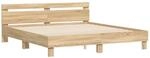 vidaXL Bettgestell, Bettrahmen mit Lattenrost, Bett G&auml;stebett mit Kopfteil,