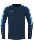 JAKO Herren Sweatshirt Power, Marine/SkyBlue, S