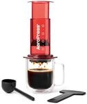 AeroPress Clear Red Kaffeepresse, All-in-One-French-Press, manuelle...