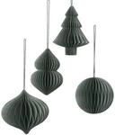 Broste Copenhagen 70090505 Christmas Mix Papierh&auml;nger Thyme Set4