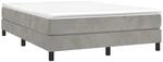 vidaXL Boxspringbettgestell Hellgrau 140x200 cm Samt