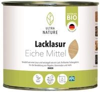 ULTRA NATURE Lacklasur 0,375L, Eiche Mittel, Vegan, Bio, L&ouml;semittelfrei,
