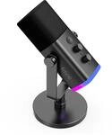 FIFINE XLR Gaming Mikrofon f&uuml;r Streaming Podcast Studio, USB Dynamisch Microphone PC