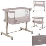 Lionelo Aurora 3 in 1 Babybett bis 9 kg, Beistellbett, Wiege, H&ouml;henverstellug und