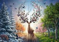 Ravensburger Puzzle Der magische Hirsch und die 4 Jahreszeiten - 1000 Teile