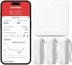 SwitchBot WLAN Hygrometer Thermometer Innen Au&szlig;en 3 Pack with Hub Mini, IP65