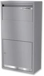Metzler&reg; Paketbox mit Klappensystem und Zylinderschloss in Graualuminium f&uuml;r gro&szlig;e