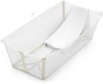 Stokke Flexi Bath XL + Neugeborenenst&uuml;tze, Sandy Beige, 0&ndash;6 Jahre | Faltbare...