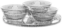 Nachtmann Ethno Servier-Set, 4-teiliges Set aus brillantem Kristallglas, Inklusive