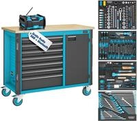 HAZET Werkbank, fahrbar Assistent 179NW, Sortiment 179NW-7/210, 210-teilig |...
