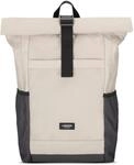 LARKSON Rolltop Rucksack Damen Gro&szlig; Beige Grau - No 2 - Daypack f&uuml;r Schule, Uni,